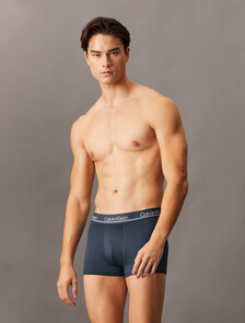 CK Micro Plus Low Rise Trunks 3 Pack, BLACK/ TURBULENCE/ GREY HEATHER, hi-res