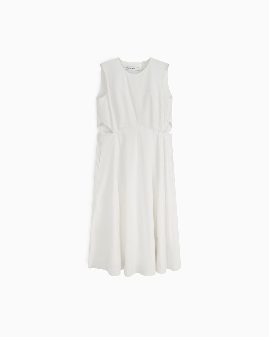 OPEN BACK MIDI DRESS, Ancient White, hi-res
