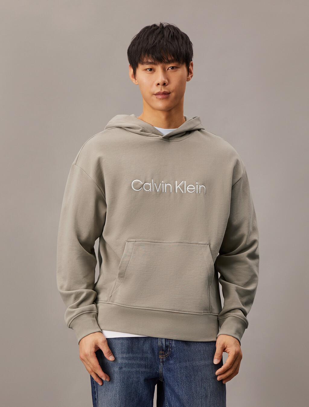 Hero Logo Terry Hoodie, Vintage Khaki, hi-res