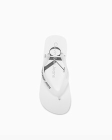 MONOGRAM FLIP FLOPS, Bright White, hi-res