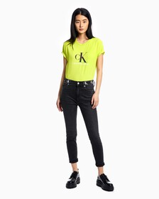Monogram Straight Tee, Lemon Lime, hi-res