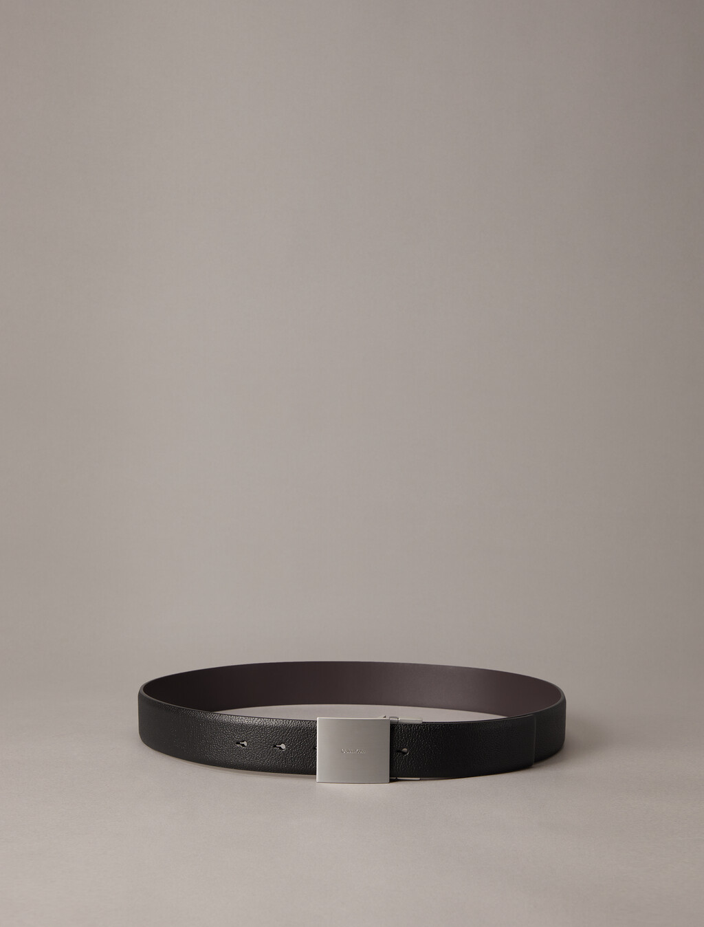 Reversible Plaque Buckle Dress Belt, Black/Bitter Brown, hi-res