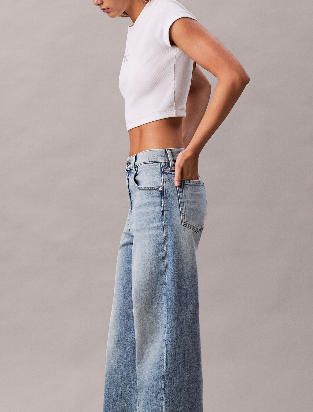 Allover Monogram Low Rise Baggy Jeans, CK ATLANTIC, hi-res