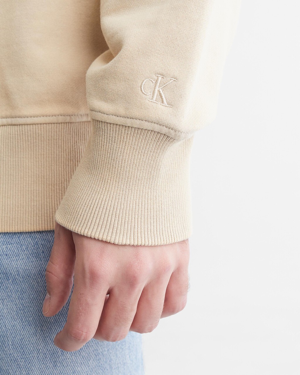 Naturals Mineral Dye Monologo Sweatshirt, Plaza Taupe, hi-res