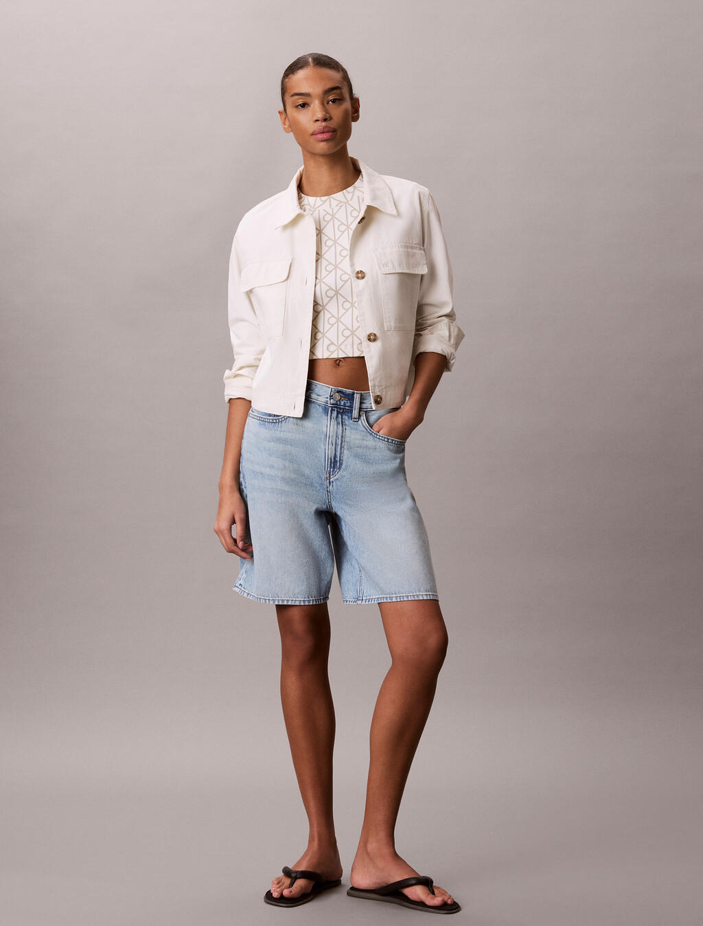 Monogram Baby Fit Tee, Tofu AOP, hi-res