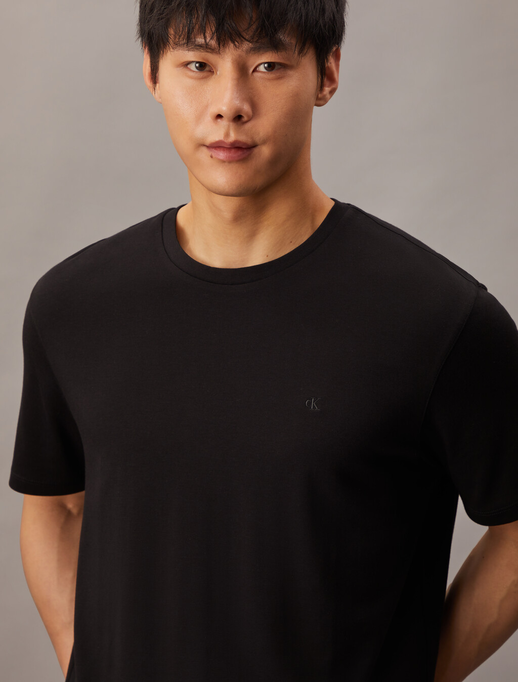 Luxury Cotton T-shirt, Black, hi-res