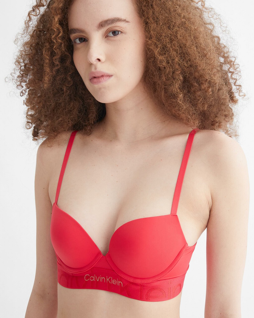 EMBOSSED ICON MICRO PUSH UP PLUNGE BRA, EXACT, hi-res