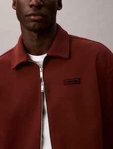 Faux Wool Double Zip Jacket, Brown Velvet, hi-res