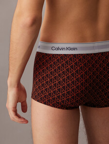 3 Pack Low Rise Trunks - Icon Cotton Stretch, Black/Seamless Emblem_Dark Berry/Adrenaline Rush, hi-res