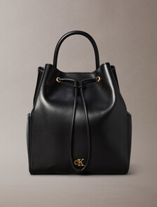 CK DRWSTRNG BCKPCKBLCK / ANTQ LGH, BLACK / ANTIQUE LIGHT GOLD, hi-res