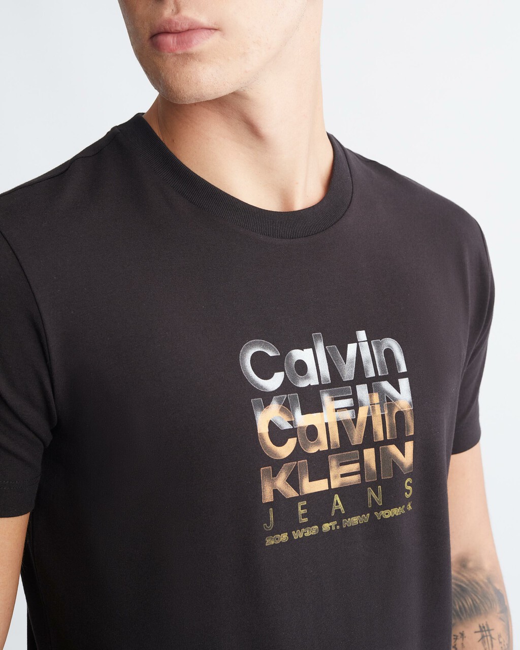 Multi Layering Logo Tee, Ck Black, hi-res
