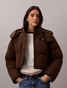2-in-1 Convertible Down Puffer Jacket, Brown Cork, hi-res