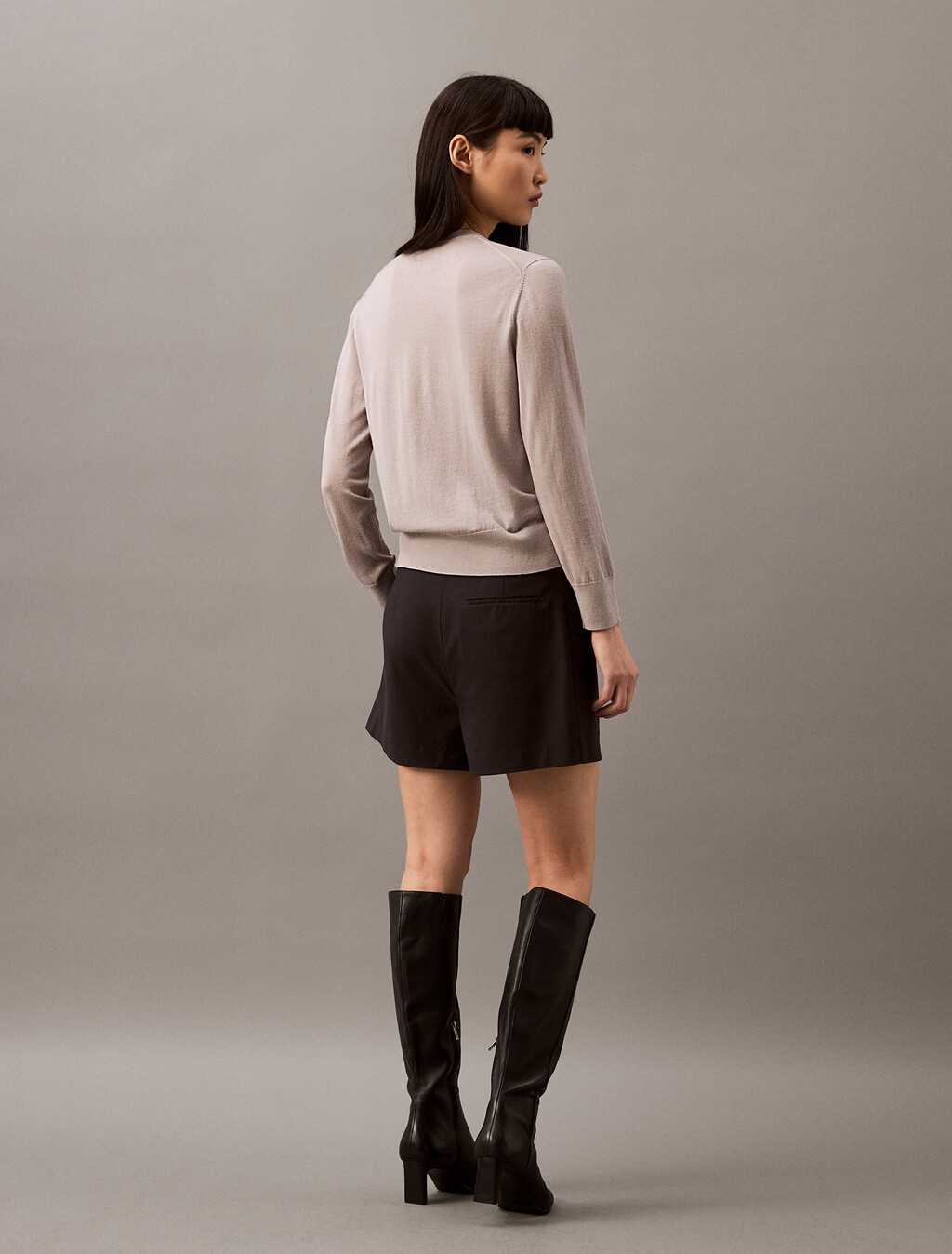 Tech Merino Cardigan, Ash, hi-res