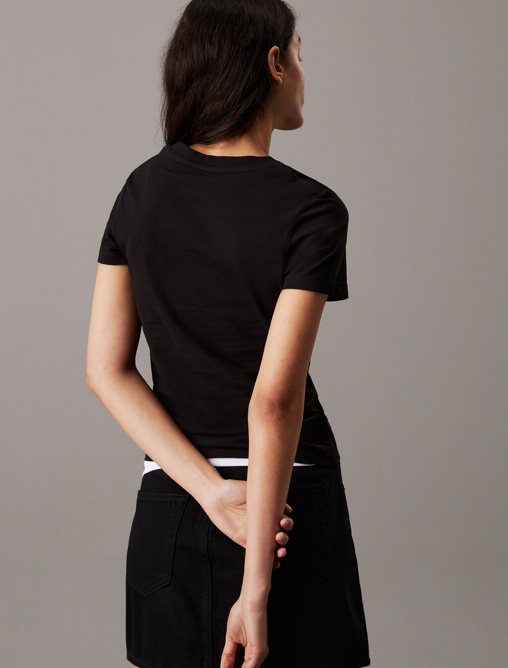 Slim Monogram T-shirt, Ck Black, hi-res