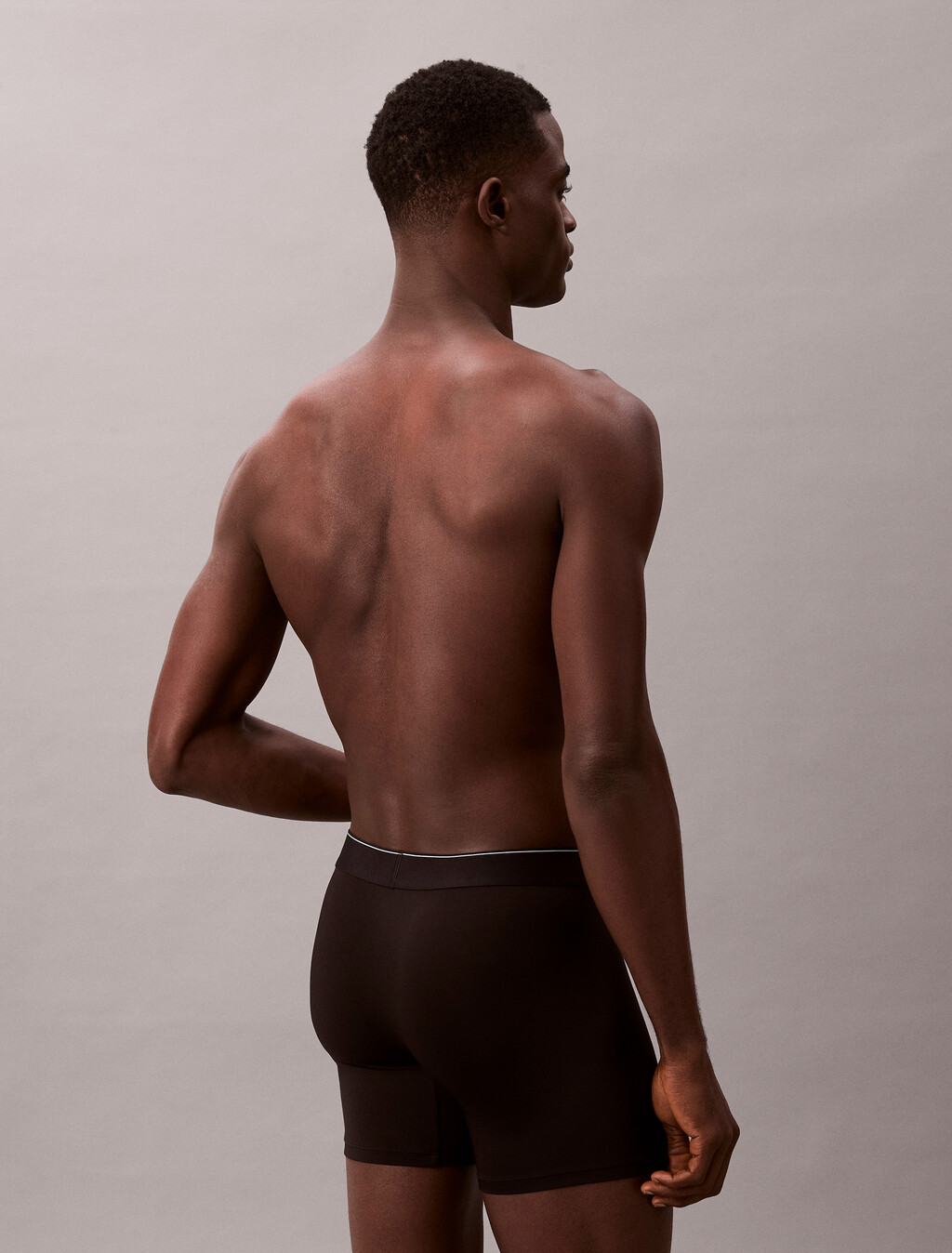 Graphic Monogram Microfiber Stretch Boxer Brief, Black, hi-res