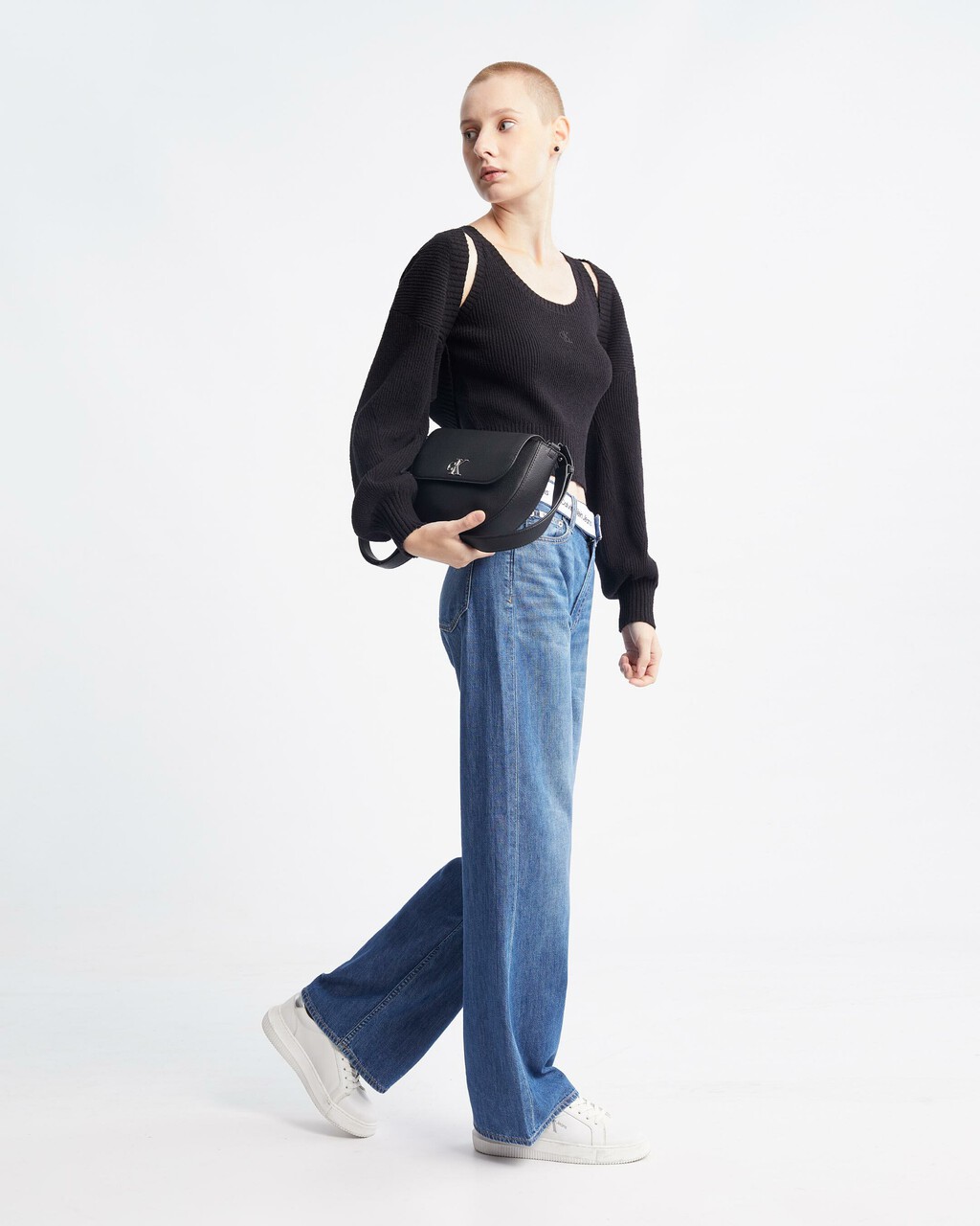 Feminine 2 In 1 Knit Cardigan, Ck Black, hi-res