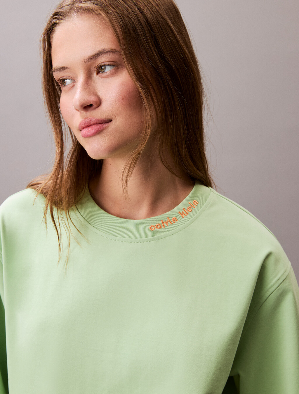 Cooling Cotton Jersey Relaxed Tee, Nile Green, hi-res