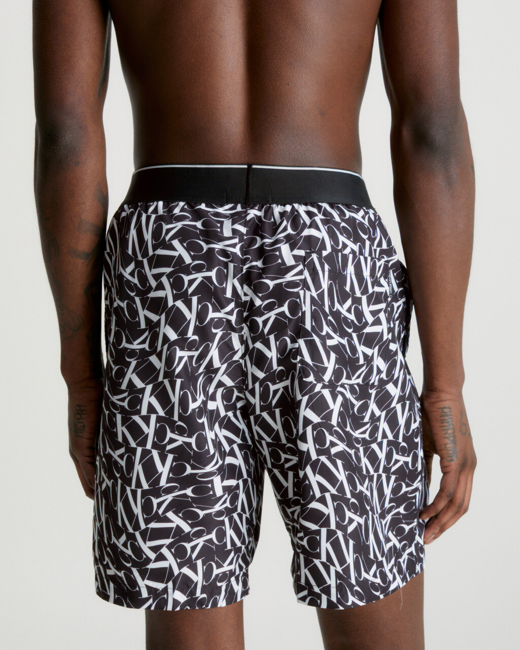 CK Monogram Board Shorts, black