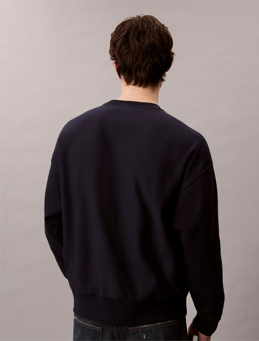 Oversized Monogram Sweatshirt, Dark Sapphire, hi-res