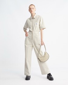 Utility Back Cut Out Jumpsuit, EGGSHELL, hi-res