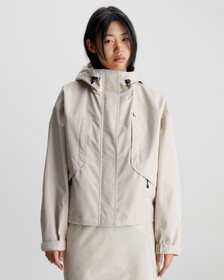 OVERSIZED WATERPROOF JACKET, Classic Beige, hi-res