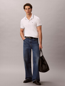 Cooling Tipped Collar Polo, Bright White, hi-res