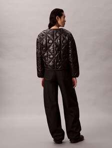 Reversible Logo Quilted Jacket, Black, hi-res