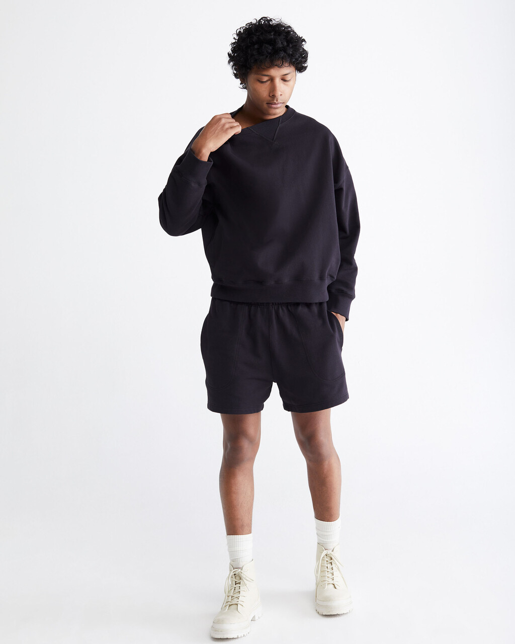 Standards Fleece Crewneck Sweatshirt, BLACK BEAUTY-00, hi-res