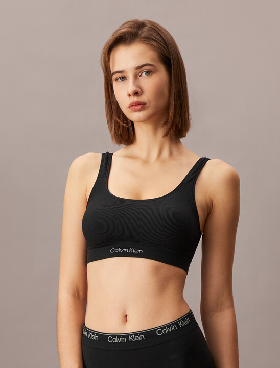 Seamless Rib Knit Lightly Lined Bralette