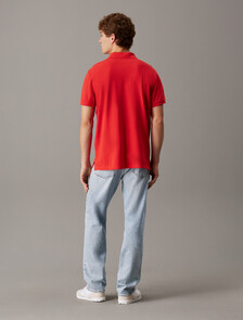 Cotton Piqué Polo Shirt, Red Alert, hi-res
