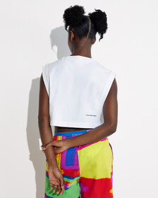 Pride Unisex Printed Tank Top, BRIGHT WHITE, hi-res