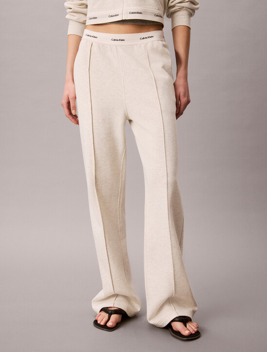 Logo Waistband Wide Leg Joggers