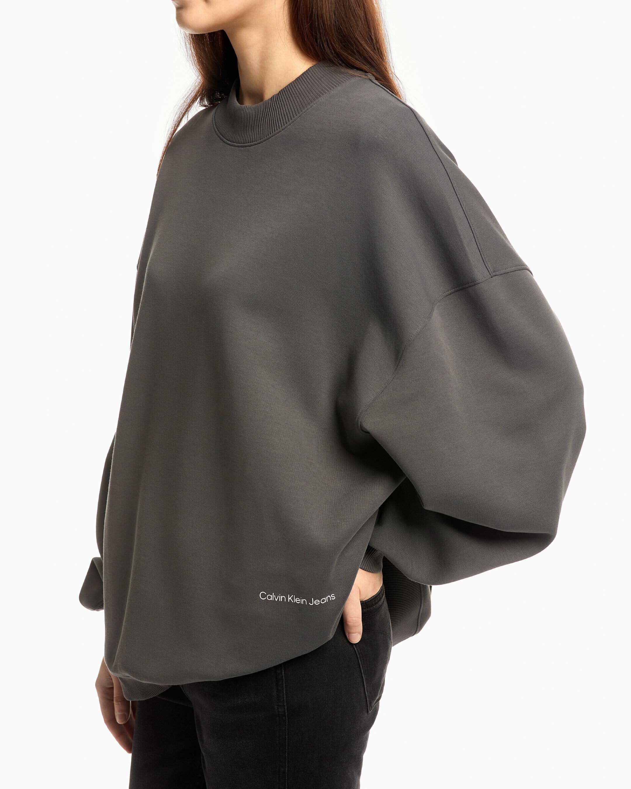 Hybrid Comfort Back Slogan Sweatshirt grey Calvin Klein Singapore