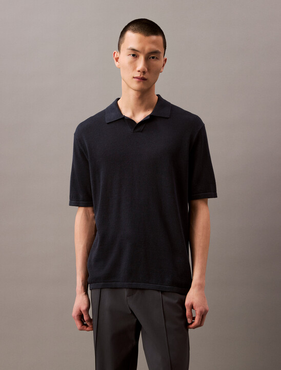 Linen Blend Short Sleeve Jumper