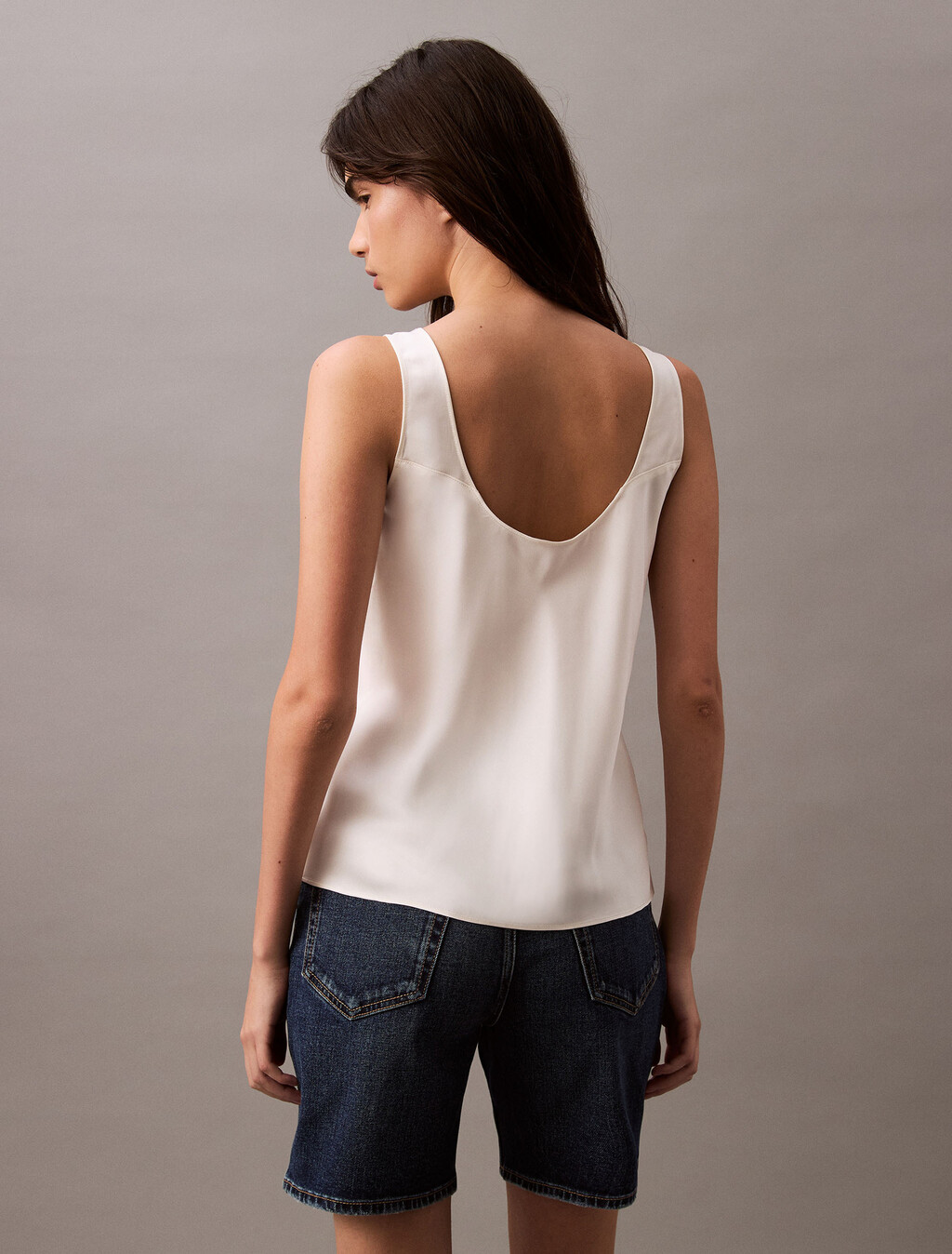 Viscose Tank Top, Vanilla Ice, hi-res