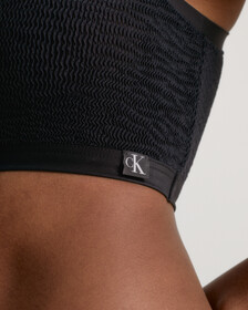 CK Texture Cut Out Tank Bikini Top, Pvh Black, hi-res