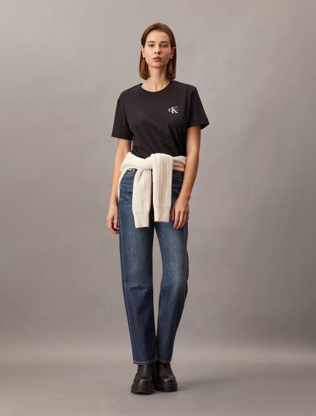 37.5 High Rise Straight Jeans, Denim Dark, hi-res