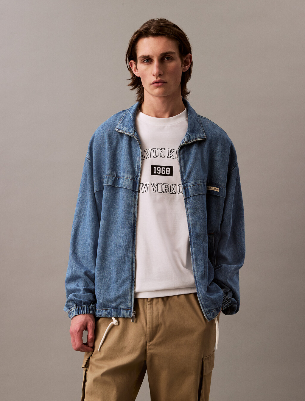 Denim Windbreaker, BLUE RETROGRADE, hi-res