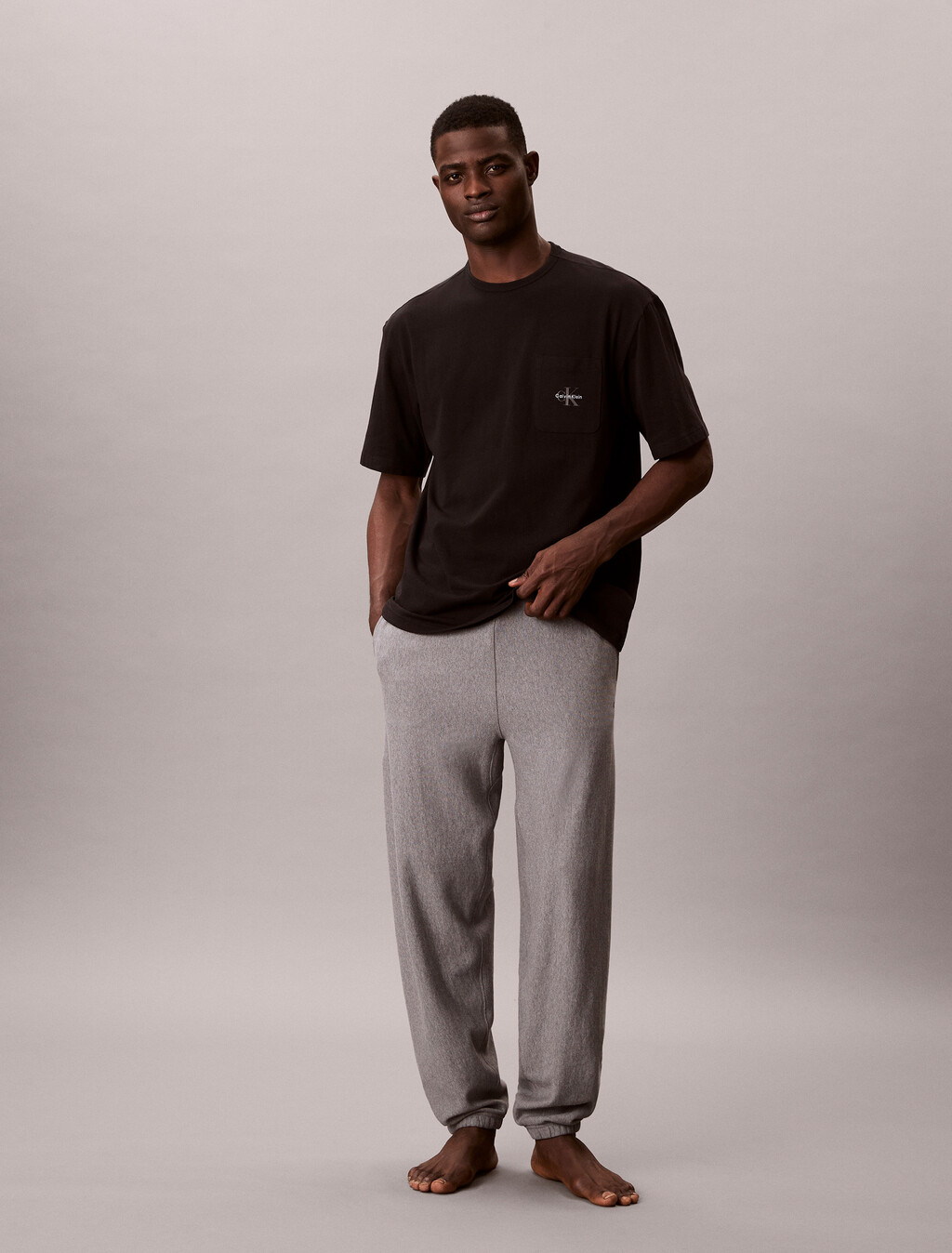 Pyjama Top - Icon Cotton Stretch, Black, hi-res