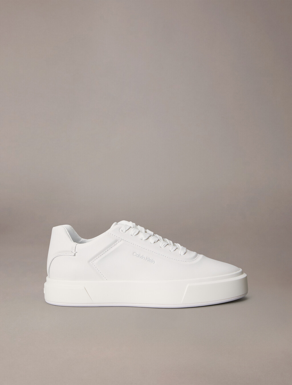Premier - Leather Signature Trainers, Triple Bright White, hi-res