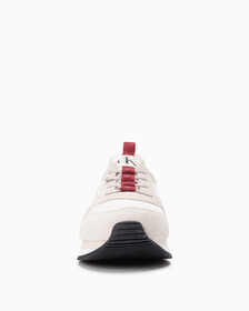 SUEDE COLOR BLOCK TRAINERS, Ancient White/Merlot, hi-res