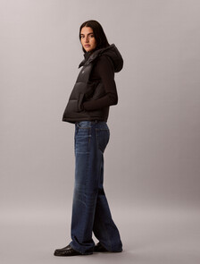 Essential Short Down Puffer Vest, Black, hi-res