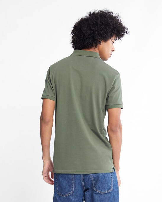 Ck Badge Slim Smooth Cotton Polo