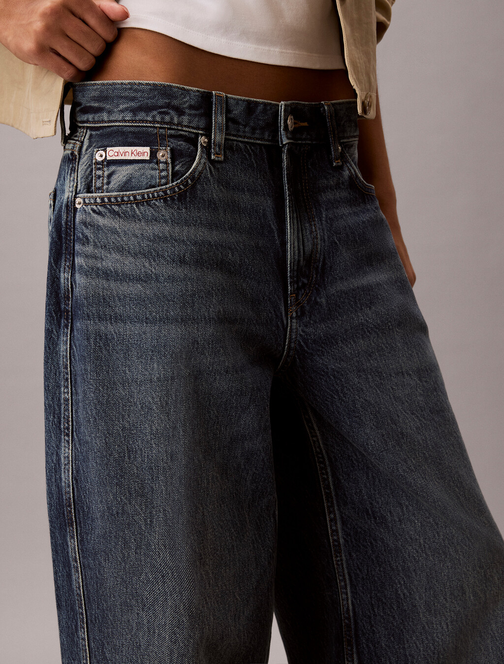 Twisted Low Rise Baggy Jeans, DAVENPORT, hi-res