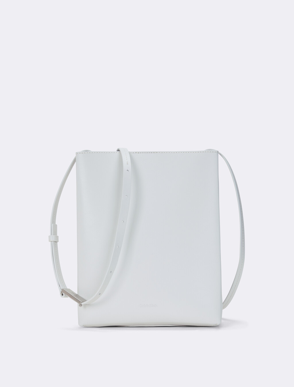 Line Leather Crossbody Bag, Chalk, hi-res