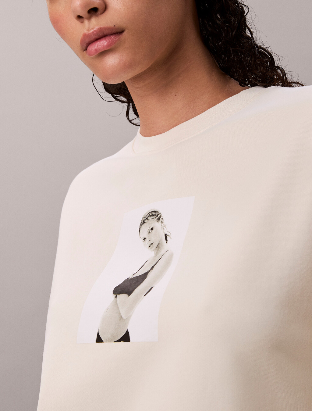 Kate Moss Terry Graphic Relaxed Sweatshirt, Baby's Breath, hi-res