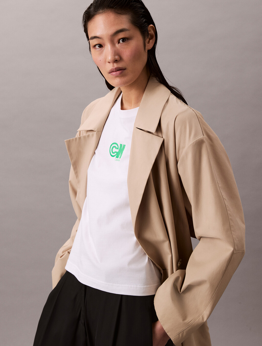 CK Logo Jersey Slim Tee, Brilliant White, hi-res