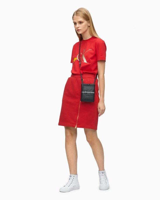 Chinese New Year Capsule Front Zip Sweat Skirt