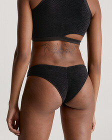 CK Texture Brazilian Bikini Bottoms, Pvh Black, hi-res
