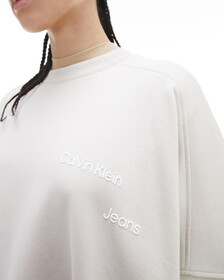 GENDER FLUID DISRUPTED LOGO SWEATSHIRT, Eggshell, hi-res
